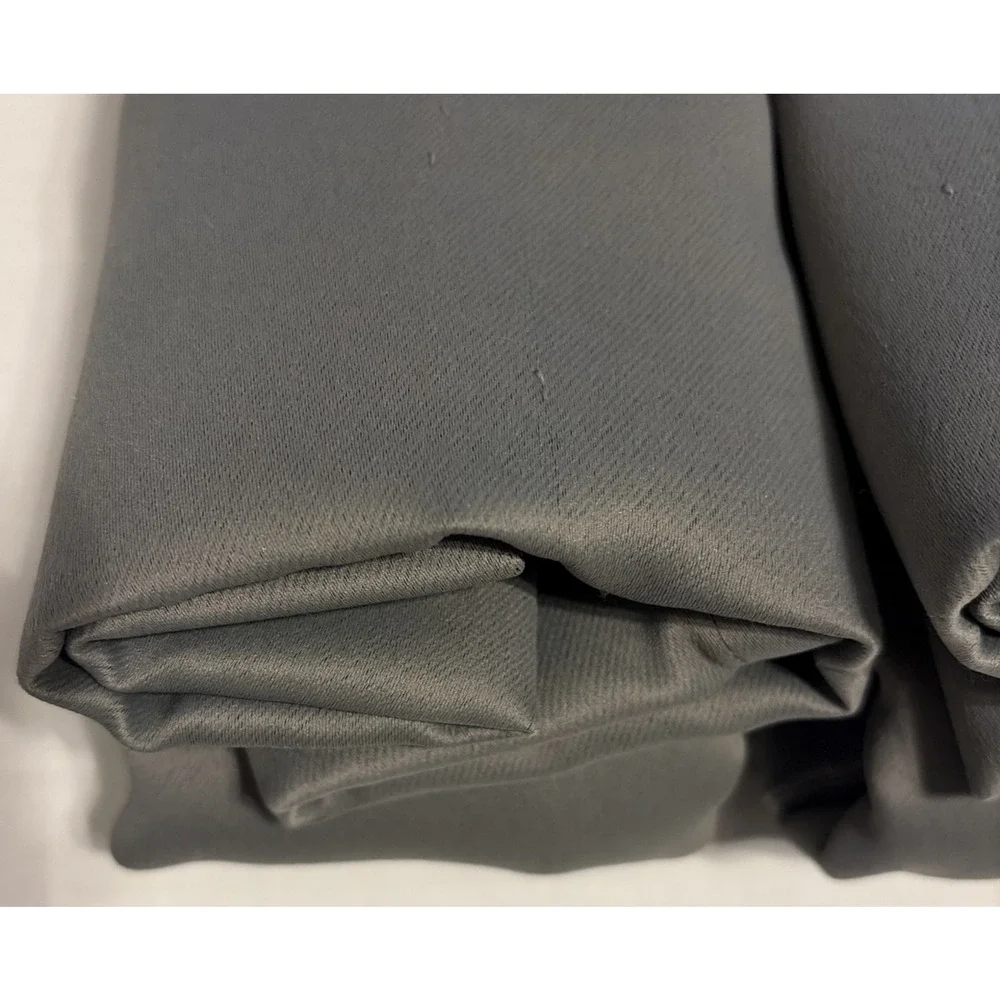 Sun Zero Gray Blackout Window Curtains 2 Panels with Grommets 37 x 63 Each NEW
